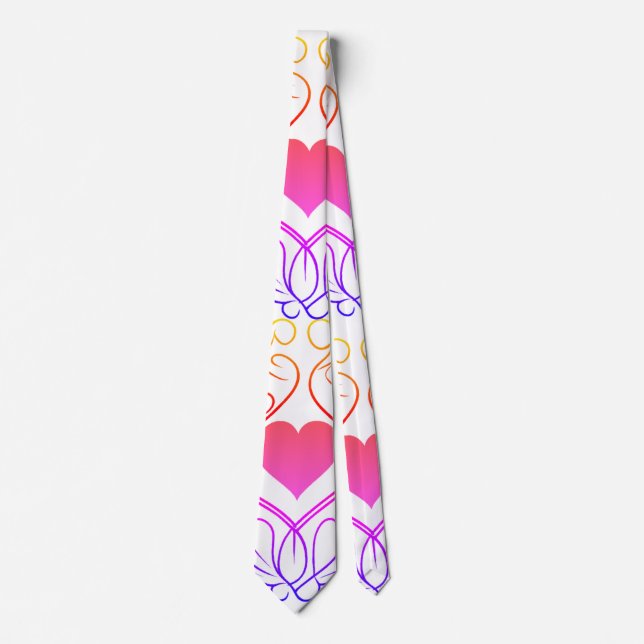 Cravate Coeur enchanté : Unique Love Symbole Design (Devant)