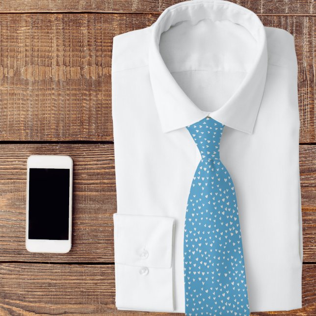 Cravate Coeurs bleus (Créateur téléchargé)