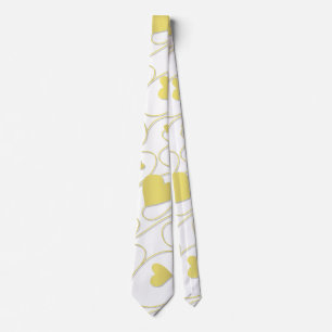 Cravate Coeurs bouclés en or