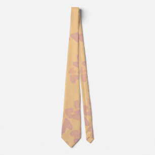Cravate Cœurs de la Saint-Valentin Aquarelle Rose Orange