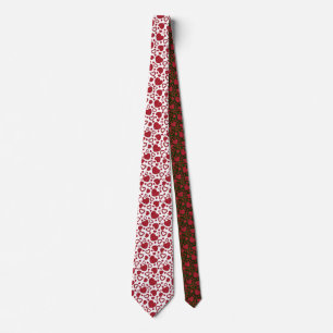 Cravate Cœurs Roses Rouges Motif Minimaliste Saint-Valenti