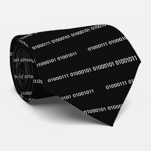 Cravate Col avec code binaire pour geek drôle nerd