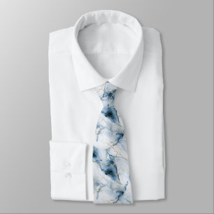 Cravate Col blanc or marbré tourbillon mariage formel mari