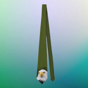 Cravate Col Crampon Patriotique Tête d'Aigle à Tête Chauve