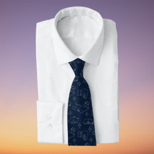 Cravate Col de chat endormi – Motif chat fantaisiste