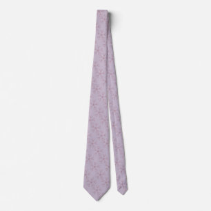 Cravate Col élégant floral de couleur rose violacé