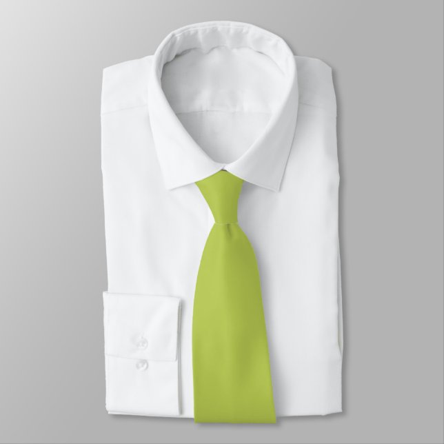 Cravate Col en soie chartreuse tendre tendance (Attaché)