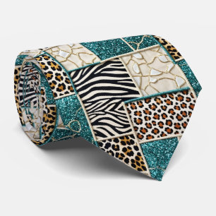 Cravate Col extravagant pour le cou Motif d'animal sauva