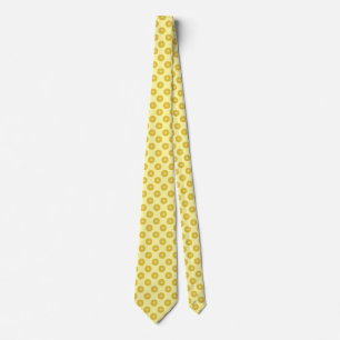 Cravate Col jaune doré et crèmeTie à pois pour homme