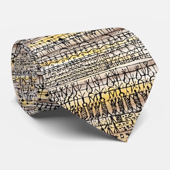 Cravate Col Klee Jardin Abstrait Tie (Roulé)