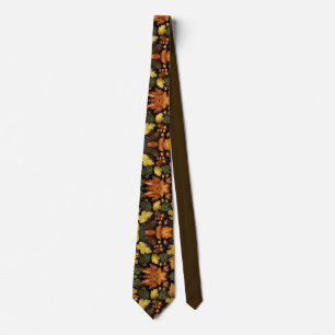 Cravate Col Neck Tie automnal – Mode d'automne à l'aquarel