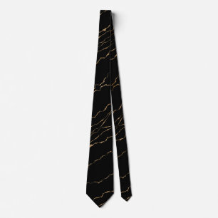 Cravate Col noir avec fils dorés - Choisissez la couleur