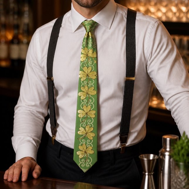 Cravate Col & Shamrock Tie pour Hommes N° 2 (Créateur téléchargé)