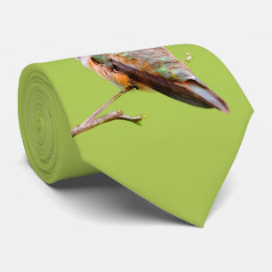 Cravate Colibri roux assis en Californie Lilac