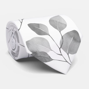 Cravate Colier de nœud de mariage en eucalyptus White Silv