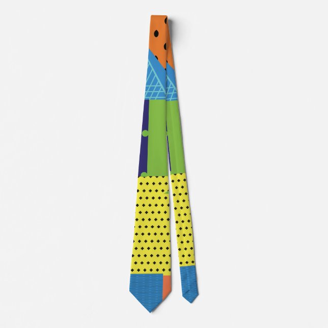 Cravate Colleage Formes Colorées Motif Papa (Devant)