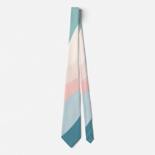 Cravate Collection Abstrait Moderne Rose Pâle Menthe