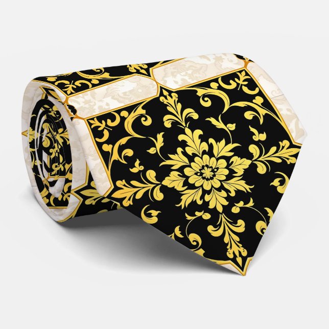 Cravate Collection Florale Luxe Moderne (Roulé)