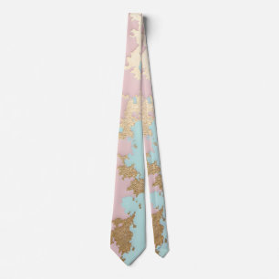 Cravate Collection Luxe Rose Pâle Menthe Or Populaire