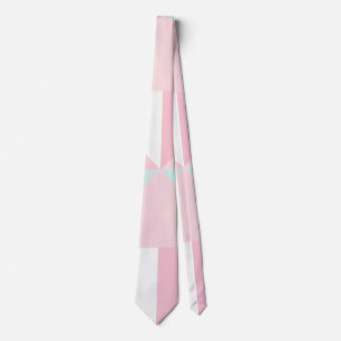 Cravate Collection Populaire Abstraite Rose Pâle Menthe