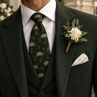 Cravate Collet Ancien Manoir de Campagne Porte Vert Cravat