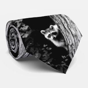 Cravate Collet Monté dans un Arbre Tie Homme Noir et Blanc