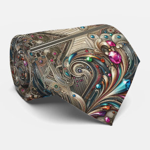 Cravate Collier Art Déco Art Nouveau Arc-en-Ciel Circuit i