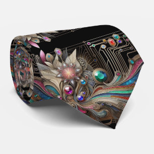 Cravate Collier Art Déco Art Nouveau Circuit imprimé arc-e