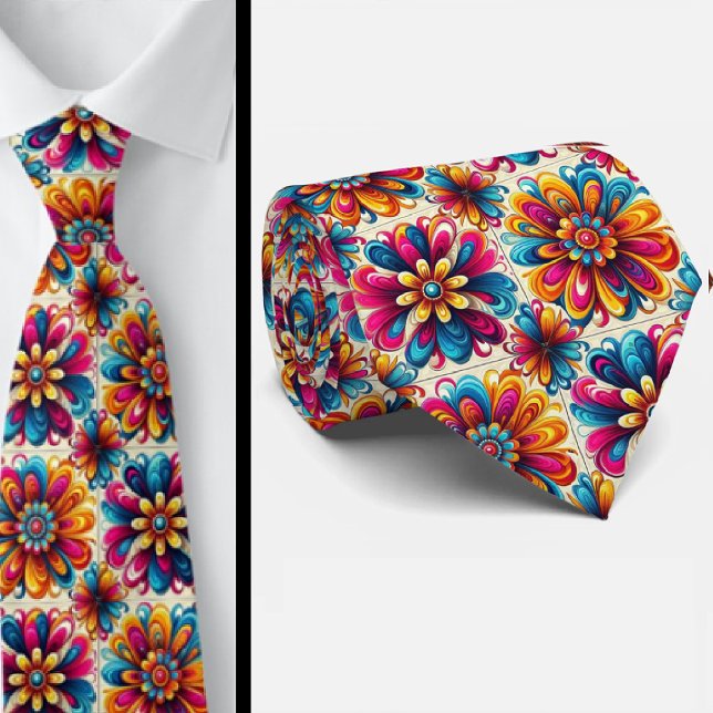 Cravate Collier Fleur de Pouvoir Hippy (Créateur téléchargé)