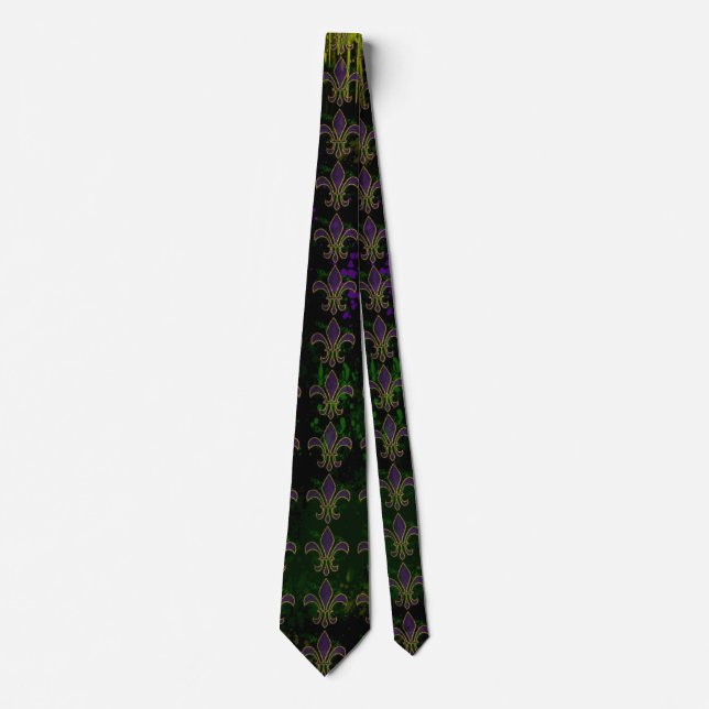 Cravate Collier Mardi Gras Grunge (Devant)