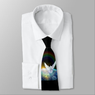 Cravate Colombe de Saint-Esprit de paix au-dessus de la