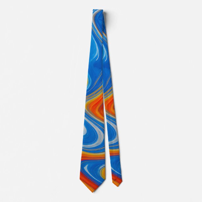 Cravate Color Swirl Men's Necktie (Devant)