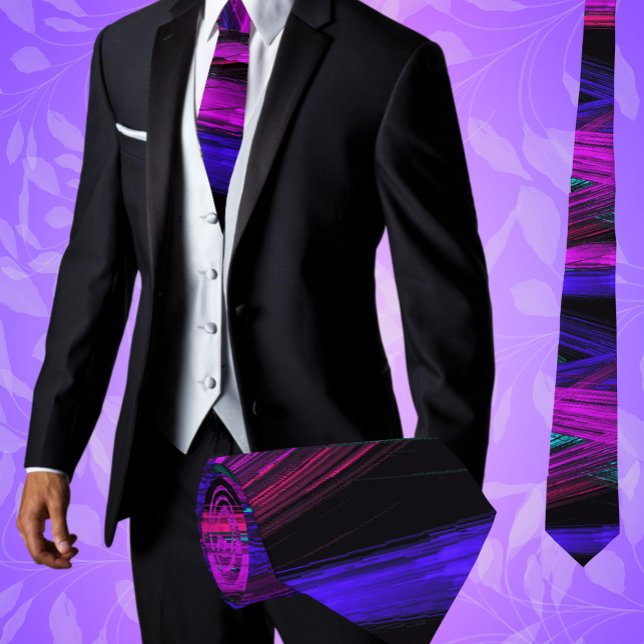 Cravate Coloré Abstrait tendance Artistique contemporain (Step out in Style in this Modern Abstract Fashion Men's Neck Tie. Great for Weddings or the office)