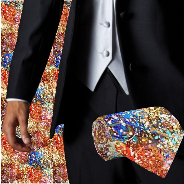 Cravate Coloré Abstrait tendance Artistique contemporain (Whether you are heading to a wedding or the office, our abstract men's fashion necktie style is cool)