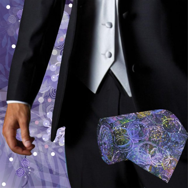 Cravate Coloré Abstrait tendance Artistique contemporain (Make an impression with this stylish Abstract men's fashion necktie great for weddings or the office)