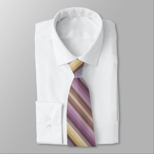 Cravate Coloré Brun Violet Damier Couleurs De L'Année 
