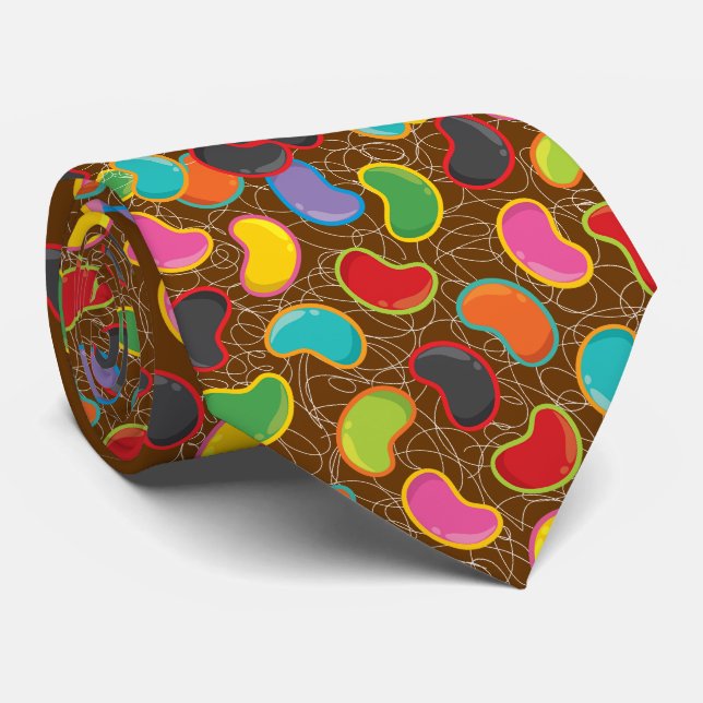 Cravate Coloré Fun Candy Super Retro Jellybeans Pop Cravat (Roulé)