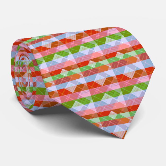 Cravate Coloré Multicolore Joyeux rayé (Roulé)