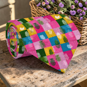 Cravate Colore Tie à Motif Patchwork Personnalisé
