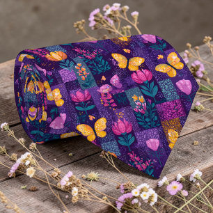 Cravate Colore Tie personnalisé à motif patchwork