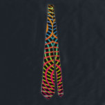 Cravate Colorful Chaos Fun Art Tie<br><div class="desc">This fun tie has my original graphic artwork - featuring my digital abstract painting in an illustrated artsy style. The main color tones are yellow, pink, and blue. This tie is printed on front and back for a cohesive appearance. It would make a great gift for Father's Day, a birthday...</div>