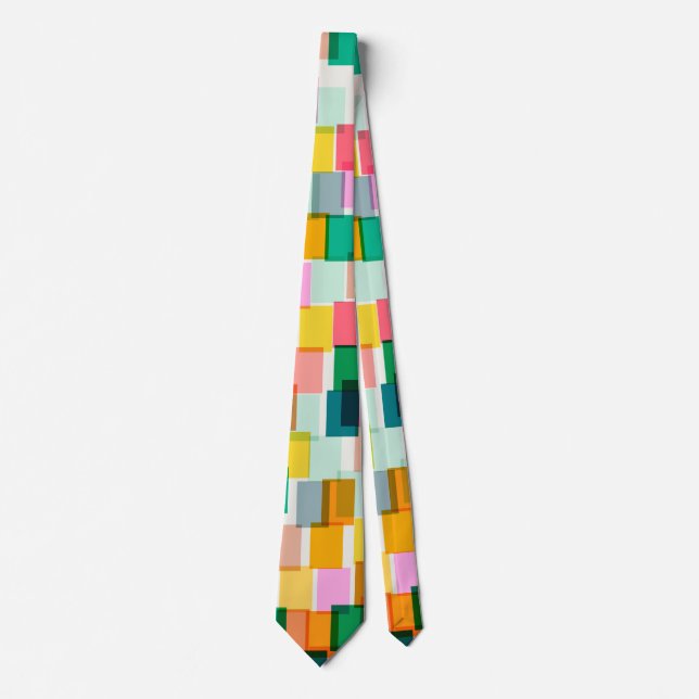 Cravate Colorful Geometric Modern Christmas Holiday (Devant)