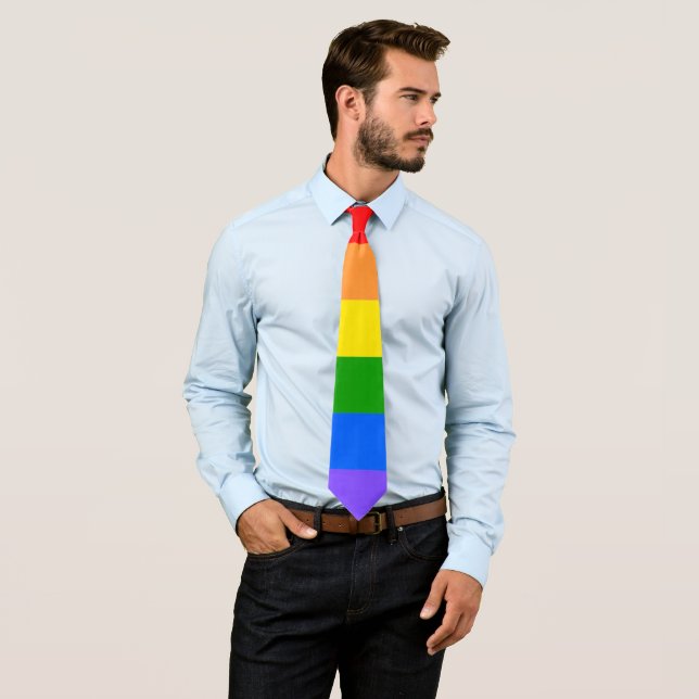 Cravate Colorful Rainbow (En situation)