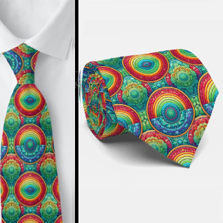 Cravate Colorful Statement Tie | Rainbow Neck Tie