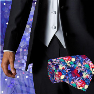 Cravate Colorful Tropical Flowers Floral Artistic Neck Tie