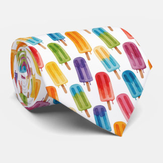 Cravate Colorful Watercolor Popsicle Pattern