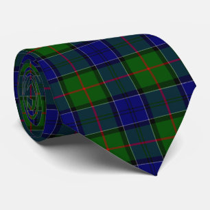 Cravate Colquhoun tartan bleu vert plaid