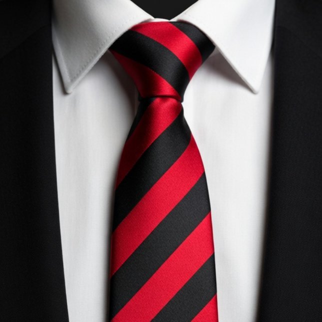Cravate Combinaison Noir Rouge (Créateur téléchargé)