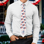Cravate Commemorative USA 250th Anniversary  Neck Tie<br><div class="desc">Celebrate 250 years of American independence with this striking commemorative neck tie honoring the historic milestone of 1776–2026. The top part of the tie is a pattern of USA flags. At the bottom is a beautifully crafted illustration inspired by the iconic Golden Gate Bridge, symbolizing American ingenuity, strength, and connection...</div>