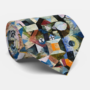 Cravate Composition avec la demi-lune jaune et le Y